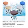 ZZDZW Leather Round Bar Stool Covers Waterproof Replacement Slip Anti-Slip Footstool Protect PU Cover Slipcovers for A Stool Seat Barber Stool Chair Swivel Stool Chair Cover view 3