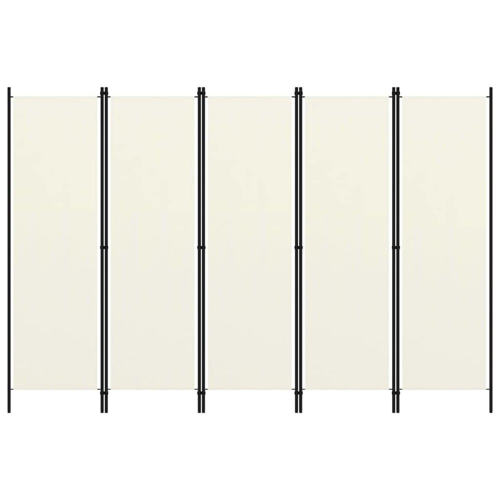 5-Panel Room Divider,Room Divider Screen,Folding Privacy Screen,Decorative Screen Panel,Portable Divider,for Office,Bedroom,Bathroom,Study Rooms,Cream White 98.4"x70.9"
