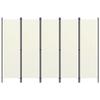 5-Panel Room Divider,Room Divider Screen,Folding Privacy Screen,Decorative Screen Panel,Portable Divider,for Office,Bedroom,Bathroom,Study Rooms,Cream White 98.4"x70.9" view 1