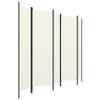 5-Panel Room Divider,Room Divider Screen,Folding Privacy Screen,Decorative Screen Panel,Portable Divider,for Office,Bedroom,Bathroom,Study Rooms,Cream White 98.4"x70.9" view 3