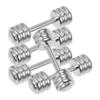 5 Pcs Miniature Dumbbells 1:12 Scale Weights, Stainless Steel Silver 1.10 Inch, Micro Landscape Accessories Gym Room Diorama Home Decor Photography Props view 1