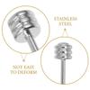 5 Pcs Miniature Dumbbells 1:12 Scale Weights, Stainless Steel Silver 1.10 Inch, Micro Landscape Accessories Gym Room Diorama Home Decor Photography Props view 3