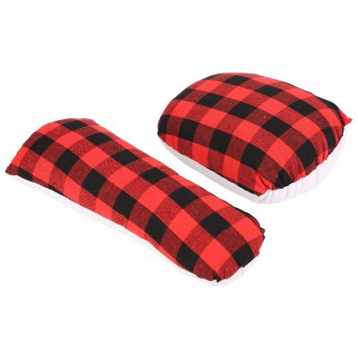 Beufee 2Pcs Tailor's Ham Scottish Plaid Polyester Seam Roll Set Small Clothing Care Seam Ham Easy Ironing Ham for Ironing Hat Skirt Neck