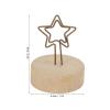 Beufee 10PCS Number Holder, Star Shaped Iron Wire Photo Clip Table Sign Stand Number Holder Wooden Base Place Card Holder, Stable Card Picture Memo Note Photo Picks Clip Stand for Christmas Party view 2