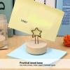 Beufee 10PCS Number Holder, Star Shaped Iron Wire Photo Clip Table Sign Stand Number Holder Wooden Base Place Card Holder, Stable Card Picture Memo Note Photo Picks Clip Stand for Christmas Party view 4