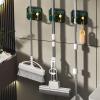 Stainless Steel Broom Gripper, Self Adhesive Mop Rack, Broom Hanger with Hook, Mini Mop Holder Dustpan Stand for Home Bathroom, Kitchen, Garage (Color : Green, Size : 1 Piece) view 4