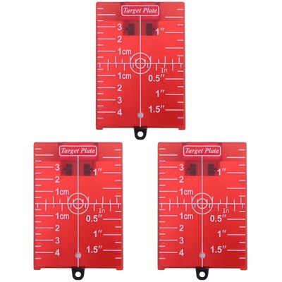 DOITOOL Magnetic Laser Target Plate with Stand No Burr Surface Lightweight 4.13X2.91X0.35 Inch Measuring Tool Accessory for Lines Level Board Accurate Layout Alignment