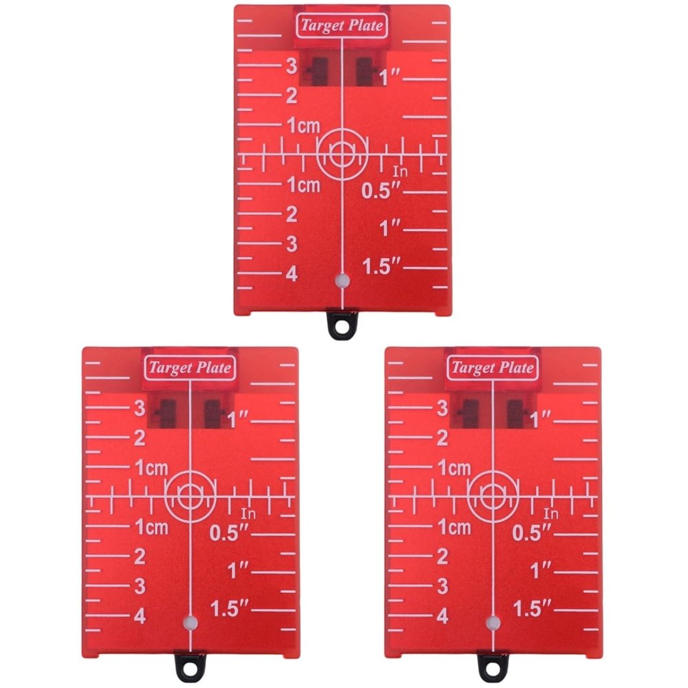 DOITOOL Magnetic Laser Target Plate with Stand No Burr Surface Lightweight 4.13X2.91X0.35 Inch Measuring Tool Accessory for Lines Level Board Accurate Layout Alignment