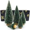 Desktop Miniature Pine Tree Mini Christmas Trees Tabletop Christmas Tree Small Pine Tree Bottle Brush Trees for Christmas Decor Christmas Party Home Table Craft Decorations view 1