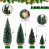 Desktop Miniature Pine Tree Mini Christmas Trees Tabletop Christmas Tree Small Pine Tree Bottle Brush Trees for Christmas Decor Christmas Party Home Table Craft Decorations view 2