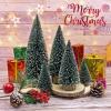 Desktop Miniature Pine Tree Mini Christmas Trees Tabletop Christmas Tree Small Pine Tree Bottle Brush Trees for Christmas Decor Christmas Party Home Table Craft Decorations view 4