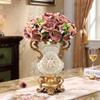Elegant Large Flower Vases Table Centerpiece for Kitchen Dining Living Room Home Decor, European RetroTall Big Resin Flowers Chinese Vases for Bedroom Decorations, 11.81in8.26in view 3