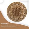 BHDecor Home Wall Decor  Multilayered Laser Cut Carved Elegant Wooden Mandala Hanging MDF Panels for Decoration - Rustic Contemporary Artwork Natural Wood, 22.8 x 22.8 in (58cm) view 2