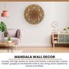 BHDecor Home Wall Decor  Multilayered Laser Cut Carved Elegant Wooden Mandala Hanging MDF Panels for Decoration - Rustic Contemporary Artwork Natural Wood, 22.8 x 22.8 in (58cm) view 4