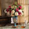 Elegant Large Flower Vases Table Centerpiece for Kitchen Dining Living Room Home Decor, European RetroTall Big Resin Flowers Chinese Vases for Bedroom Decorations, Christmas Wedding Gift 10.2in5.9in view 2