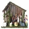 Rocky Mountain Goods 11 Piece Porcelain Nativity Set with Stable - 2-5 Porcelain Figurines with 16 x 11 Stable - Nativity Set for Christmas Indoor - Jesus, Mary, Joseph, 3 Wisemen, Angel view 1