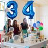 XLOOD Number 37 Balloons 32 inch Digital Balloon Alphabet 37 Birthday Balloons Digit 37 Helium Balloons Big Balloons for Birthday Party Supplies Wedding Bachelorette Bridal Shower, Blue Number 37th view 2