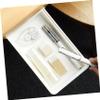 Zerodeko Punch under Desk Drawer Organizer Small Beige Plastic Storage Box for Office Cabinet and Desk Easy to Install Space-saving for Stationery and Sundries view 4
