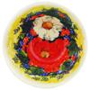 Polmedia Polish Pottery Bowl 5-inch UNIKAT - Red'n'White Classic Pattern Handmade in Boleslawiec Poland + Certificate of Authenticity view 2