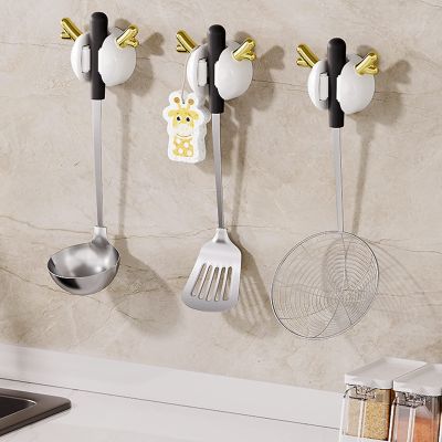 CTVR 3 Pieces Broom Gripper, Self Adhesive Mop Rack, Broom Hanger, Mop Holder Stand for Home Bathroom, Kitchen, Garage, White