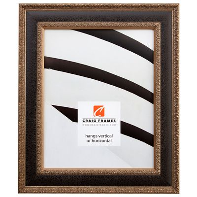 Craig Frames Galerie N, 24x24 Picture Frame, Black & Silver