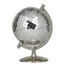 Deco 79 Stainless Steel Metal Disco Ball Style Globe, 8" x 7" x 10", Silver view 1