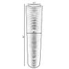 Brown Decorative Contemporary Mango Wood Ribbed Design Cylinder Shaped Floor Vase, 36 Inch view 4