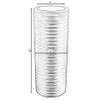 Brown Decorative Contemporary Mango Wood Ribbed Design Cylinder Shaped Table Vase, 16 Inch view 4