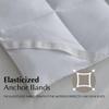 Kathy Ireland Brrr Pro Cooling Tencel Quilted Fitted Mattress Topper Queen Size, 300 Thread Count Tencel Lyocell/Polyester Filling Mattress Topper Breathable Soft Mattress Cover Pad - White view 4