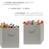 13 Inch Cube Storage Bins - 4 Pack - Large, Dual Handles, Foldable | 13x13 Fabric Bins for Organizing Closet, Clothes and Toys view 3