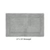 Better Trends Luxury Bath Rug, 100% Cotton 21" x 34" Bath Room Mat Extra Soft Tufted Water Absorbent & Reversible Machine Washable for Bath Room Floor Decor, Tub Laundry Room Silver Lux Collection view 2