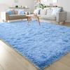 Keeko Fluffy Blue Area Rugs for Bedroom Kids Room, Cute Shag Fuzzy Baby Rugs Living Room Soft Furry Large Bedroom Carpet Indoor Bedside Rug for Teen Boys Girls Nursery Dorm Decor, 5.3x7.5 view 1