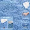 Keeko Fluffy Blue Area Rugs for Bedroom Kids Room, Cute Shag Fuzzy Baby Rugs Living Room Soft Furry Large Bedroom Carpet Indoor Bedside Rug for Teen Boys Girls Nursery Dorm Decor, 5.3x7.5 view 3
