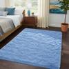 Keeko Fluffy Blue Area Rugs for Bedroom Kids Room, Cute Shag Fuzzy Baby Rugs Living Room Soft Furry Large Bedroom Carpet Indoor Bedside Rug for Teen Boys Girls Nursery Dorm Decor, 5.3x7.5 view 4