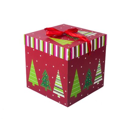 QXPDD Christmas Gift Boxes Cookie Boxes Cupcake Boxes, Cake Box,Christmas Eve Box Winter Holidays Sweet Bags for Holiday Xmas Gift,Christmas Tree L