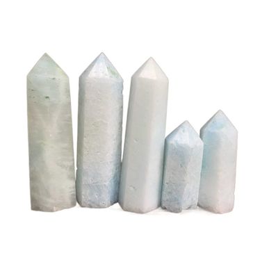 WGPHD Quartz Decoration 1PC Natural Crystal Blue Aragonite Wand Point can be Used for Decoration (Size : 8-9CM)
