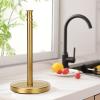 Siwil Gold Paper Towel Holder Stand, One-Handed Ripping Paper Towel Roll Holder Countertop, Stainless Steel Base Rust-Proof, NOT Tip Over view 2