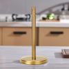 Siwil Gold Paper Towel Holder Stand, One-Handed Ripping Paper Towel Roll Holder Countertop, Stainless Steel Base Rust-Proof, NOT Tip Over view 3