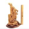 Bethlehem Handicrafts St. Joseph The Carpenter with Jesus Playing Sculpture, 14.2" Holy Land Olive Wood Carving view 2