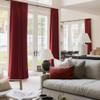 NICETOWN Christmas Red Velvet Curtains 90 inches Long 2 Panels Set (52-inch Wide), Thermal Insulated Sound Reducing Blackout Drapes for Film, Window Treatments for Large Door Windows view 2