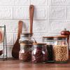 36Pack Regular Mouth Mason Jar Lids Acacia Wooden Storage Canning Jar Lids Ball Jars Bamboo Wooden Lids with Airtight Silicone Seal Ball Wooden Lids for Mason Jars, Brown view 4
