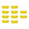 ibasenice 10pcs Home Coin Basket Bin Mini Multipurpose Office Modular Makeup Holder Plastic Bins Bathroom Kitchen Desktop Yellow Container Pantry Tray Storage Sundries Coins Decorative view 1