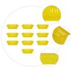 ibasenice 10pcs Home Coin Basket Bin Mini Multipurpose Office Modular Makeup Holder Plastic Bins Bathroom Kitchen Desktop Yellow Container Pantry Tray Storage Sundries Coins Decorative view 2