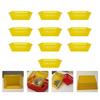 ibasenice 10pcs Home Coin Basket Bin Mini Multipurpose Office Modular Makeup Holder Plastic Bins Bathroom Kitchen Desktop Yellow Container Pantry Tray Storage Sundries Coins Decorative view 3