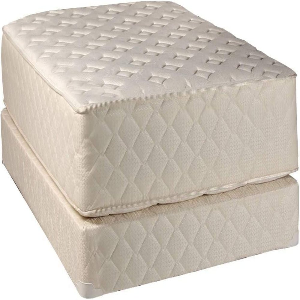 DS Solutions USA Highlight Luxury Firm 39" Wx75 Lx14 H Twin Mattress & Low 5" Height Box Spring Set