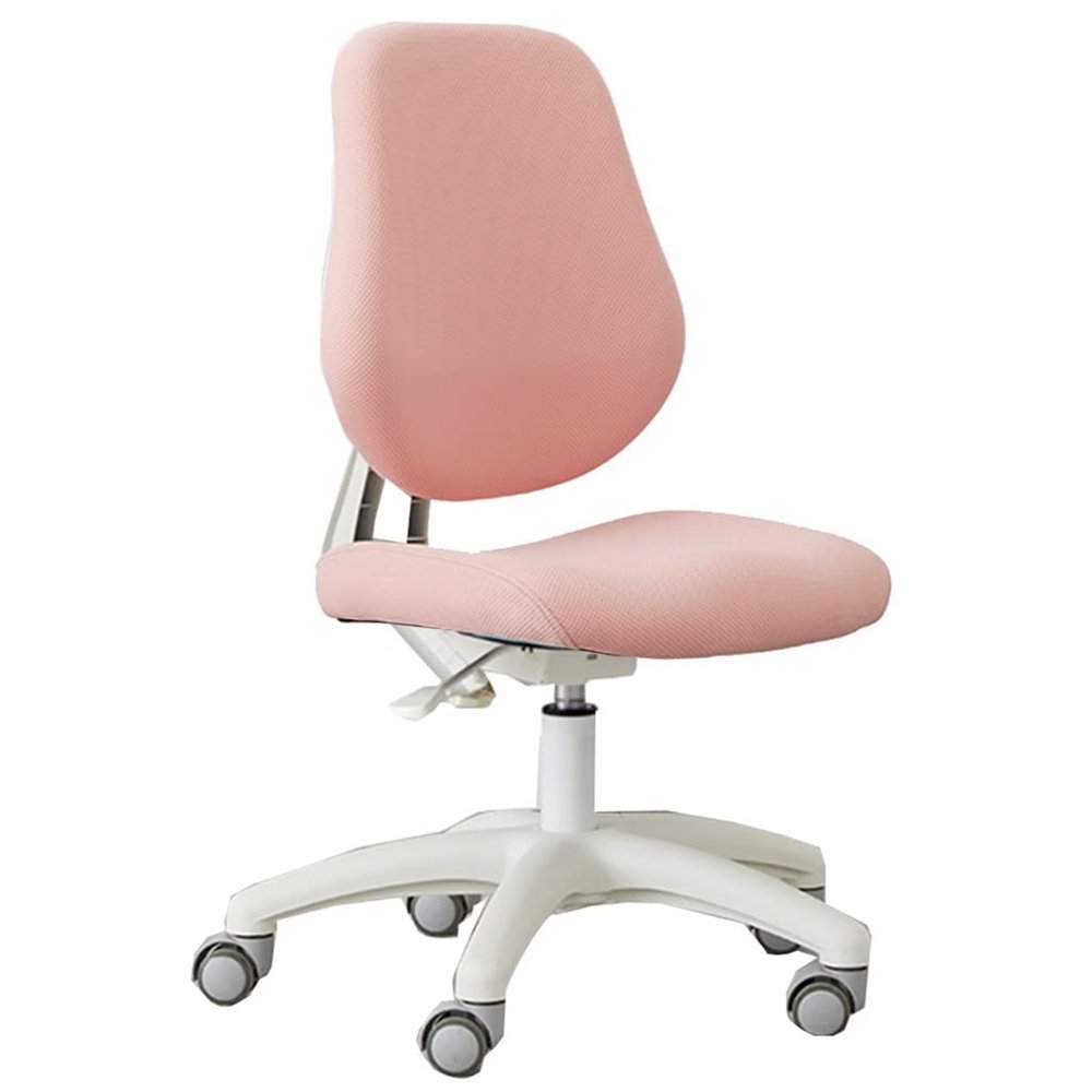 Kids Desk Chair, Adjustable Ergonomic Growing Study Chair, Child Computer Desk Chair, Swivel Kids Task Chair Safe Sit-Locking Casters, for Better Sitting Posture (Color : /Pink, Size : A)