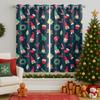 Christmas Gnomes Blackout Curtains for Girls Boy Home Decor, Xmas Tree Cute Elves Dwarfs Grommet Thermal Insulated Drapes Darkening Window Curtain for Bedroom Living Room, 63 x 63 Inch view 2