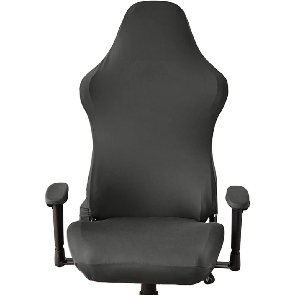 DECHOUS Chair Cover XL Thick White Gaming Chair Slip Cover Armrest Pads Anti-Slip Protector