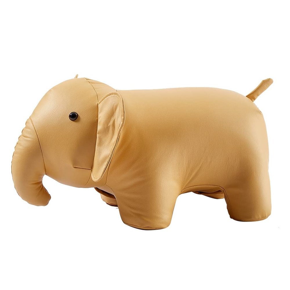 Animal Ottoman Shoe Bench Kids Cute Elephant Footrest Stool Child Stool No Storage Home Sofa Bench (Color : Yellow, Size : 58 * 25 * 36cm)