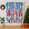 Christmas Gnomes Blackout Curtains for Girls Boy Home Decor, Xmas Cute Elves Santa Claus Holiday Grommet Thermal Insulated Drapes Darkening Window Curtain for Bedroom Living Room, 63 x 63 Inch view 3